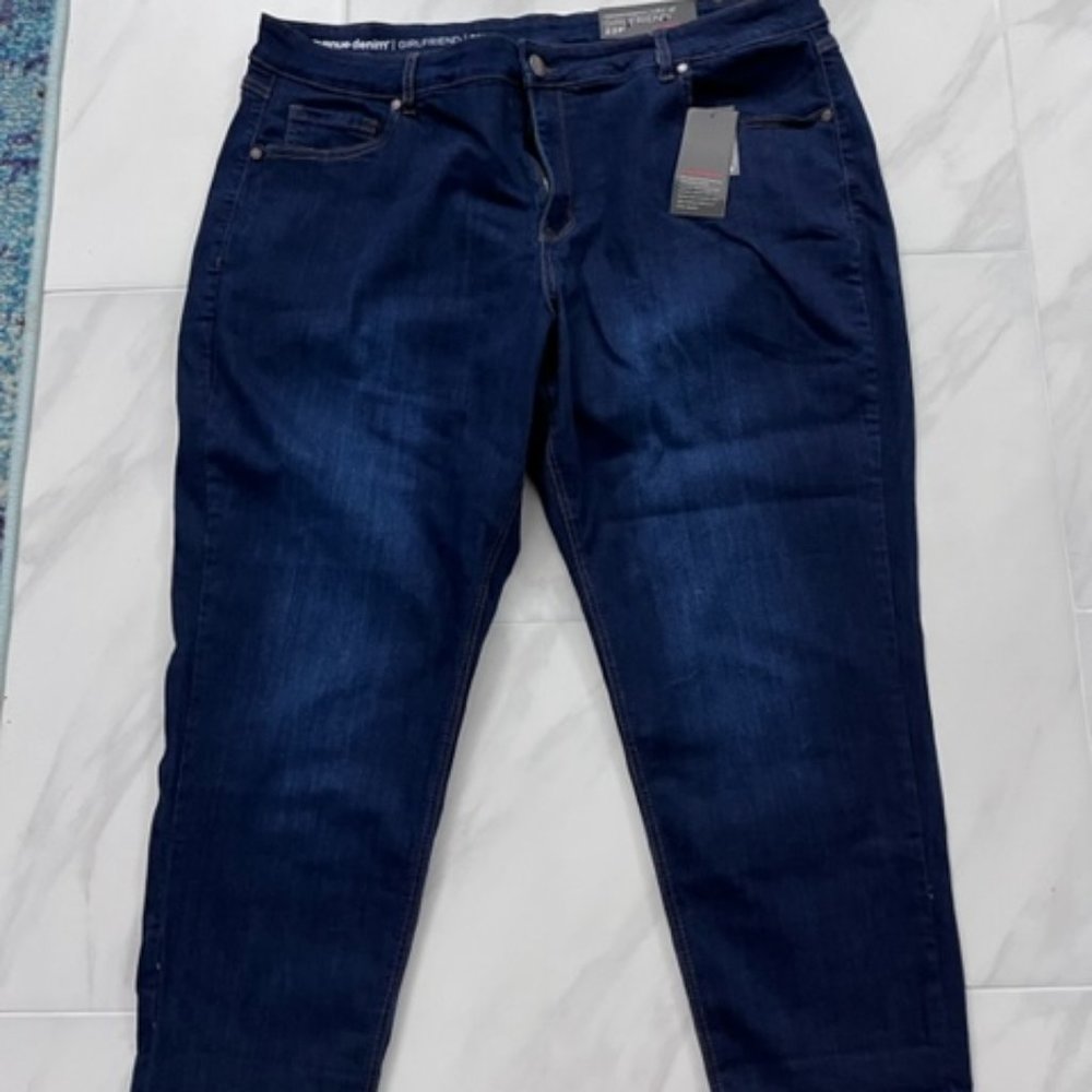 AVENUE DENIM Premium Stretch Rolled Cuff Jeans (Size 22P) NWT